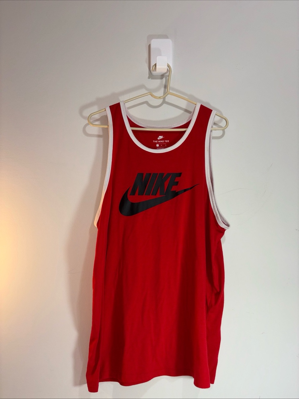 Nike Red Tank Top with Black Logo. 1042 - Picture 2 of 10